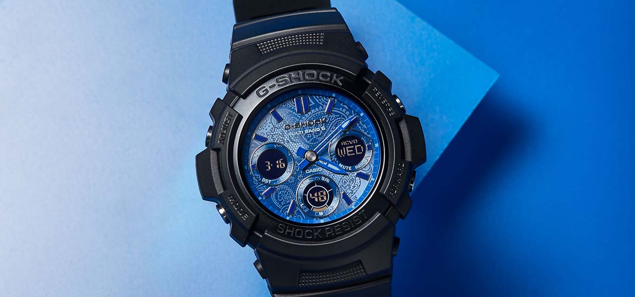 ストリートファッションにもぴったり。G-SHOCKに新作「ブルーペイズリー柄」シリーズが登場｜G-SHOCK