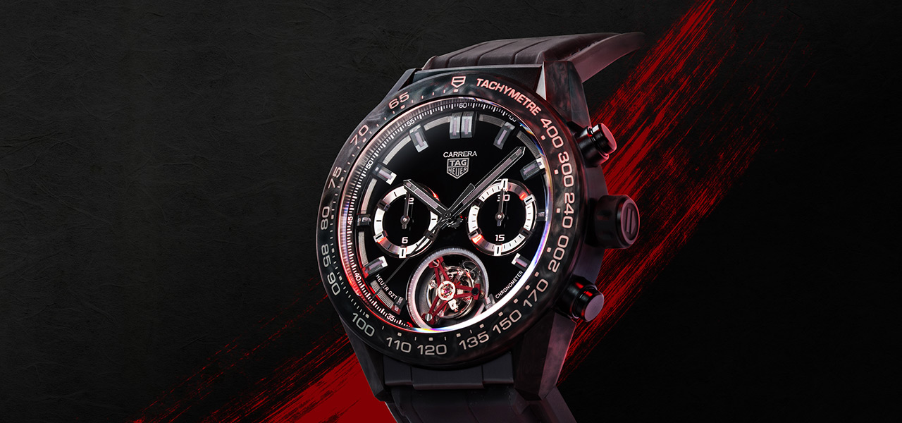 真紅のトゥールビヨンを搭載した「カレラ」シリーズの頂点・迫力モデル|TAG HEUER