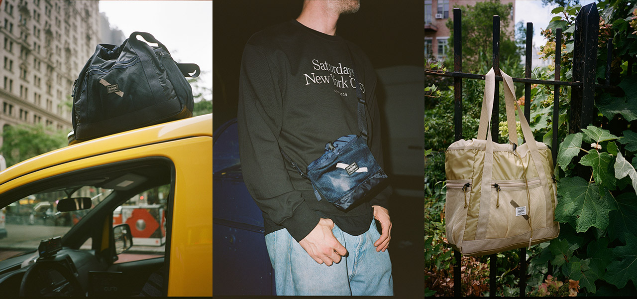 Saturdays NYC×Porterの新作はメッシュが目を引くドローストリングバッグ｜Saturdays NYC