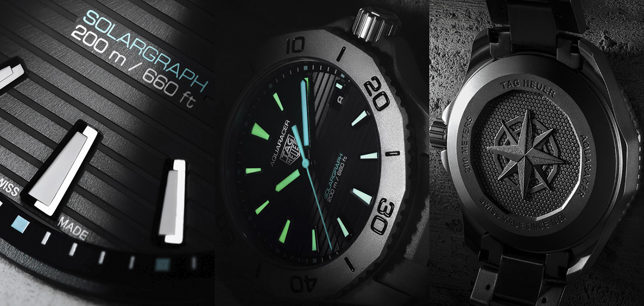 まさしく質実剛健。メタリックデザインの「タグ・ホイヤー アクアレーサー プロフェッショナル200 ソーラーグラフ」｜TAG HEUER