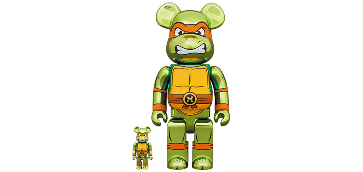 BE@RBRICK MICHELANGELO CHROME Ver. 100% & 400%|MEDICOM TOY