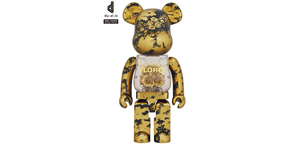 BE@RBRICK FLOR@ GOLD 1000%|MEDICOM TOY