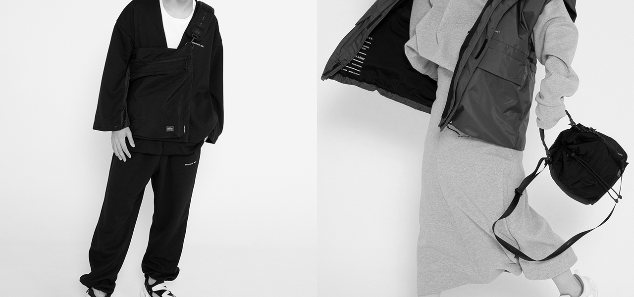 「ミノトール インスト」×「ポーター」コラボレーション再び。袈裟と巾着袋モチーフのバッグ2型が登場|MINOTAUR INST.×PORTER