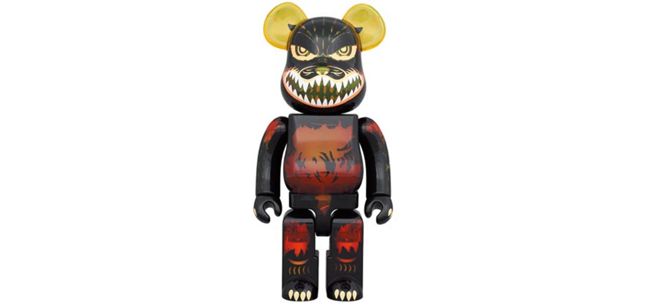 BE@RBRICK ゴジラ VS デストロイア版ゴジラ (メルトダウン:クリアイエローVer.) 400%|MEDICOM TOY
