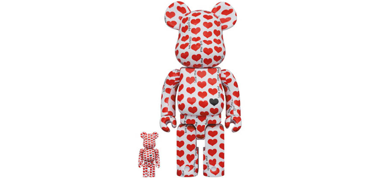 BE@RBRICK White Heart 100％ & 400％｜MEDICOM TOY