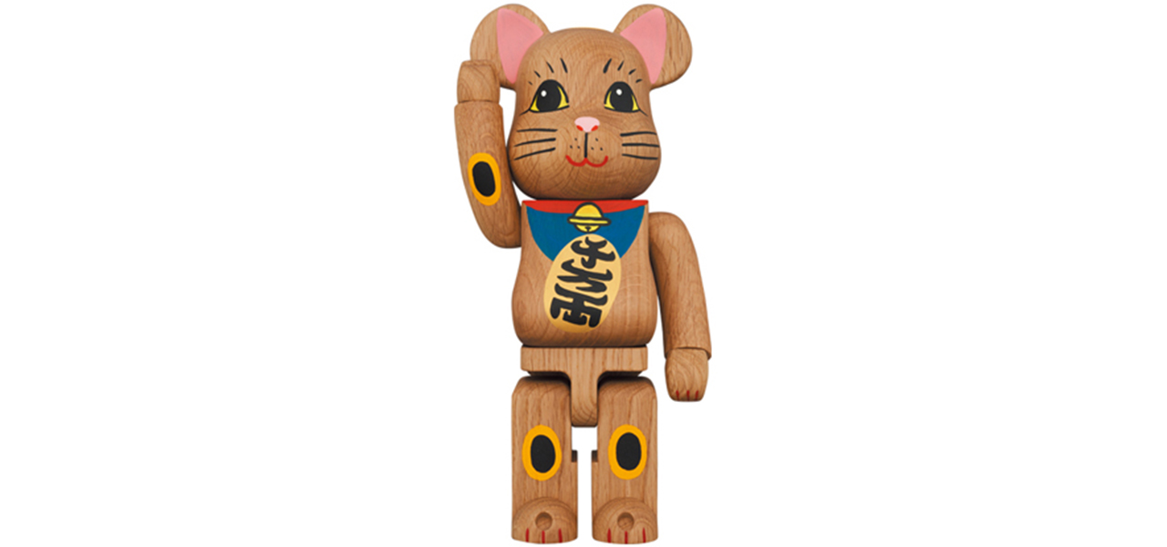 BE@RBRICK カリモク 招き猫 壱 青 400%|MEDICOM TOY