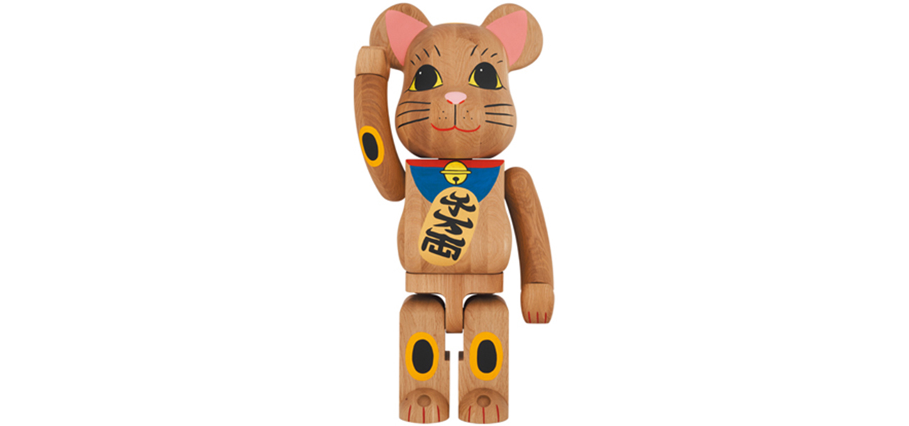 BE@RBRICK カリモク 招き猫 壱 青 1000%|MEDICOM TOY