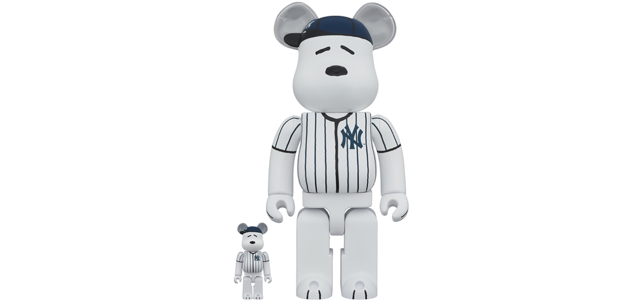 MLB × PEANUTS BE@RBRICK SNOOPY (NEW YORK YANKEES) 100% & 400%|MEDICOM TOY