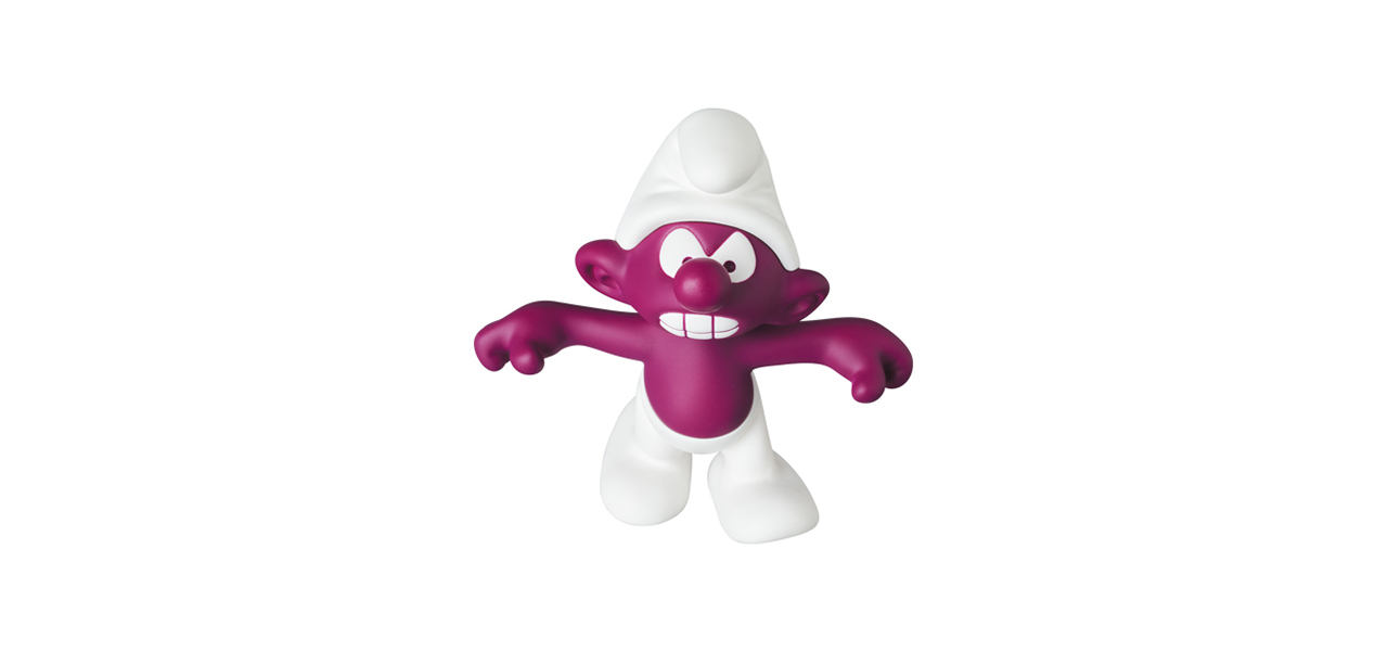 UDF THE SMURFS SERIES 1 ANGRY SMURF PURPLE|MEDICOM TOY