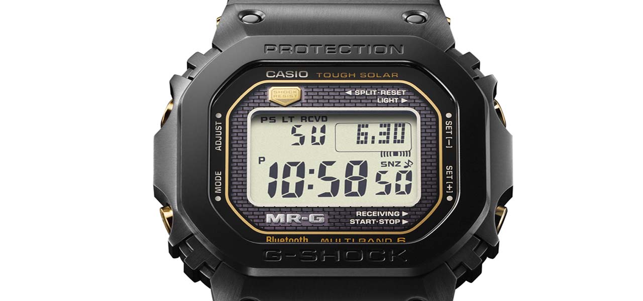 “G-SHOCK”最上位シリーズ最新作！　装着性の良いラバー製ストラップ採用の角型フォルム「MRG-B5000R」｜G-SHOCK