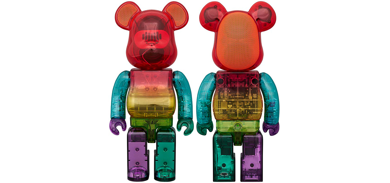 虹色に輝くBE@RBRICK 400%サイズのポータブル BluetoothⓇスピーカー | MEDICOM TOY