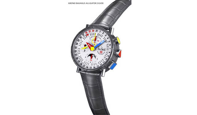 <b>ALAIN SILBERSTEIN｜アラン・シルベスタイン</b>　クロノ・バウハウス2・アリゲーター　　シルバーカラーのアリゲーター巻きモデル。（自動巻き　SSケース　アリゲーターベルト）