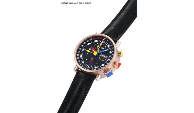 <b>ALAIN SILBERSTEIN｜アラン・シルベスタイン</b>　クロノ・バウハウス2・レッド・ゴールド（自動巻き　18Kレッドゴールドケース　アリゲーターベルト）