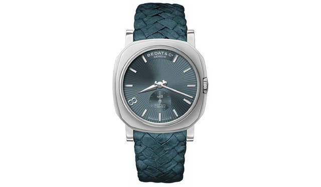 　NO.8　　手巻き　プラチナケース　ニッティングクロコダイルベルト