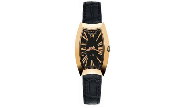 　NO.3　　クォーツ　18KPGケース　クロコダイルベルト