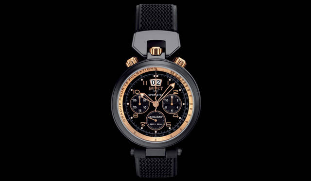 <strong>BOVET｜ボヴェ</strong>  スポーツスター46 サグアロ300　　自動巻き  SSケース(ブラックPVD）　ラバーベルト