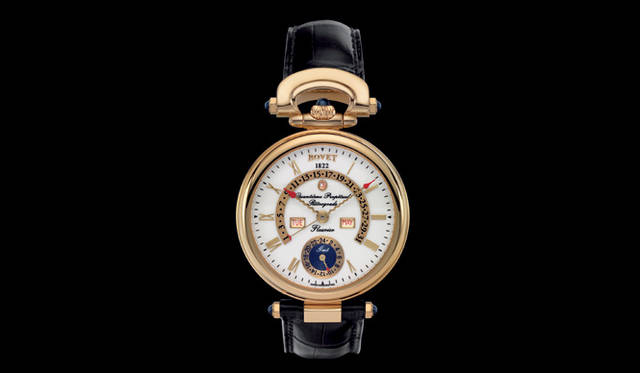 <strong>BOVET｜ボヴェ</strong>  フルリエ42　　パーペチュアルカレンダー・レトログラードGMT　　自動巻き　18KRGケース　クロコダイルベルト