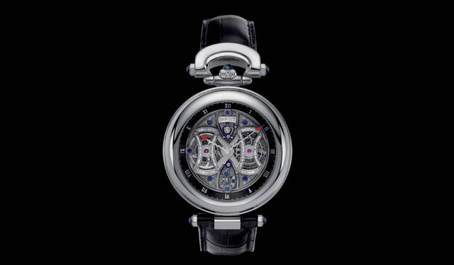 <strong>BOVET｜ボヴェ</strong>  バタフライ・トゥールビヨン　　手巻き　18KWGケース　クロコダイルベルト　