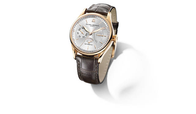 <strong>Baume & Mercier｜ボーム＆メルシエ</strong>  クラシマ・エグゼクティブ・ウィリアム・ボーム・コレクション　自動巻き　18Kレッドゴールドケース　アリゲーターベルト