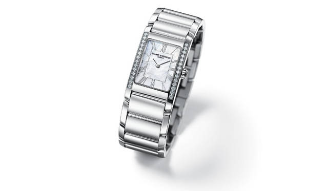 <strong>Baume & Mercier｜ボーム＆メルシエ</strong>  ハンプトン・クラシック・カフ　クォーツ　SSケース（ダイヤ28個入り)　SSブレス