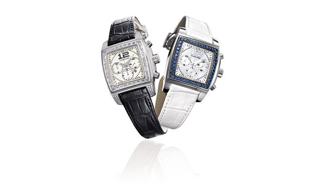 <strong>ショパール｜CHOPARD</strong>　（左）トゥー・オー・テン　スポーツ  　自動巻き 18KWGケース　クロコダイルベルト　　（右） トゥー・オー・テン　スポーツ自動巻き 18KWGケース　クロコダイルベルト