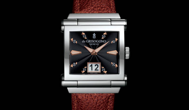 <b>de GRISOGONO ｜ドゥ グリソゴノ</b>　インストゥルメント・グランデ　　自動巻き　SSケース　オーストリッチベルト