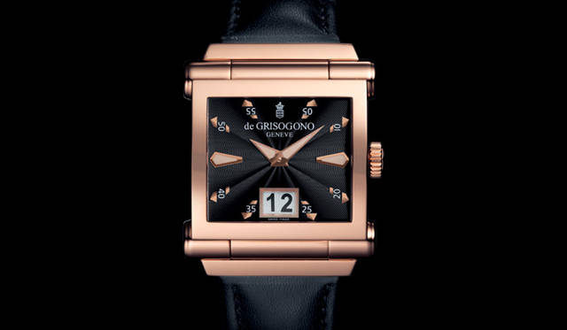 <b>de GRISOGONO ｜ドゥ グリソゴノ</b>　インストゥルメント・グランデ　　自動巻き　18KPGケース　カーフベルト