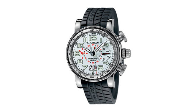 　グランド・シルバーストーン・ラフィールド　自動巻き　チタンケース　カーボンファイバーベゼル　ラバーベルト