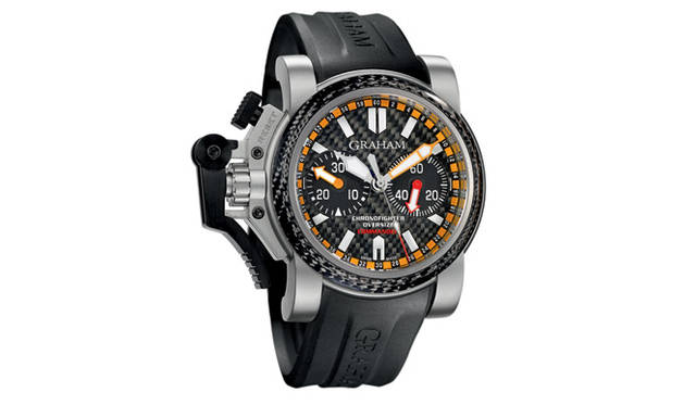 　クロノファイター・オーバーサイズ・コマンダー　　自動巻き　チタンケース　カーボンファイバーベゼル　ラバーベルト