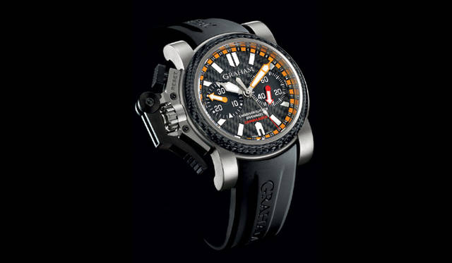 　クロノファイター・オーバーサイズ・コマンダー　　自動巻き　チタンケース　カーボンファイバーベゼル　ラバーベルト