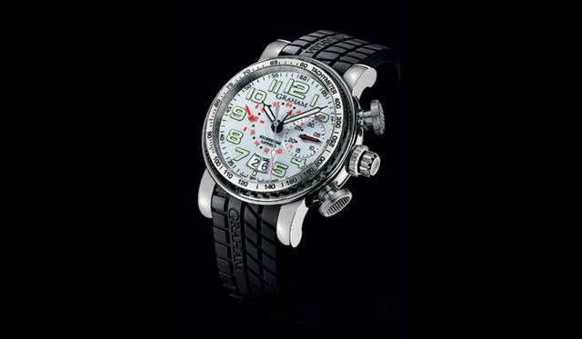 　グランド・シルバーストーン・ラフィールド　自動巻き　チタンケース　カーボンファイバーベゼル　ラバーベルト