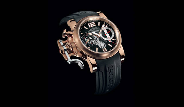 　クロノファイター・R.A.C・スケルトン　 自動巻き　18KRGケースケース　ラバーベルト