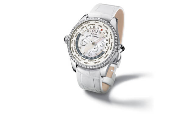 <strong>GIRARD-PERREGAUX｜ジラール・ペルゴ</strong>ww.tc レディ　　自動巻き　SSケース　アリゲーターベルト　ダイヤモンド（54粒）