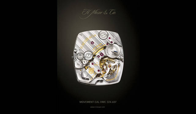 <b>H.MOSER & CIE｜H．モーザー</b>　ヘンリー・ダブルヘアスプリングに搭載される、新開発の角型キャリバー「HMC324.607」