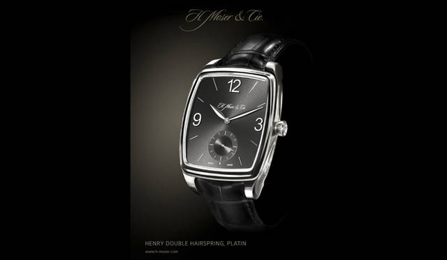 <b>H.MOSER & CIE｜H．モーザー</b>　ヘンリー・ダブルへアスプリング　手巻き　18KWGケース　アリゲーターベルト
