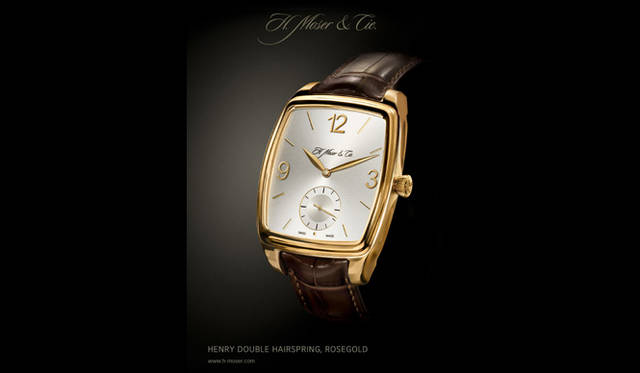 <b>H.MOSER & CIE｜H．モーザー</b>　ヘンリー・ダブルへアスプリング　手巻き　18KWGケース　アリゲーターベルト