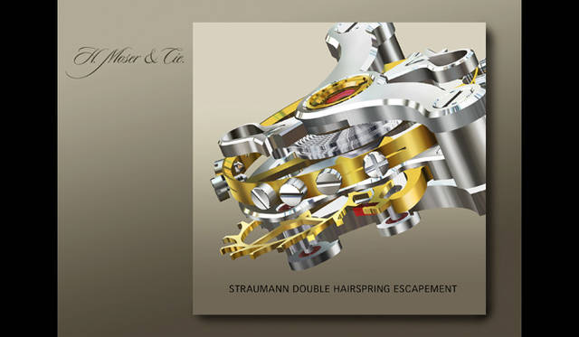 <b>H.MOSER & CIE｜H．モーザー</b>　2007年の新作「ヘンリー・ダブルへアスプリング」には、調速装置に「シュトラウマン・ダブルへアスプリング・エスケープメント」を搭載。