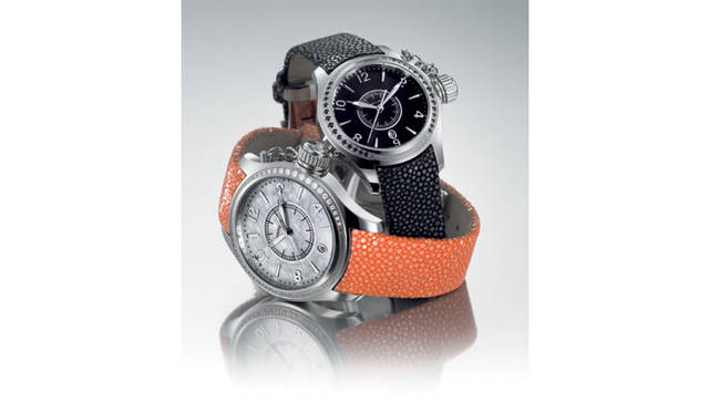 <strong>ハミルトン｜Hamilton</strong>　(左）カーキ シークイーン 37mm　　クオーツ　SSケース　ガルーシャベルト　　(右）カーキ シークイーン 32mm　　クオーツ　SSケース　ガルーシャベルト