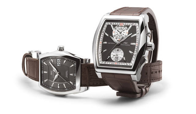 <strong>IWC｜アイ・ダブリュ・シー</strong>　左　ダ・ヴィンチ・オートマティック　　自動巻き　18KWGケース　クロコダイルベルト　　<br>右　ダ・ヴィンチ・クロノグラフ　　自動巻き　18KWGケース　クロコダイルベルト