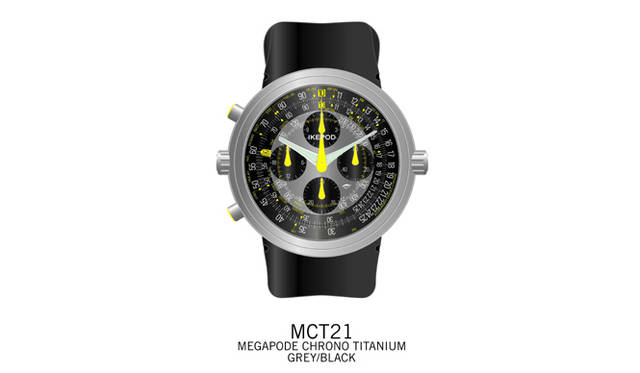 <b>lKEPOD｜アイクポッド</b>　メガポッド・クロノグラフ　　自動巻き　チタンケース　ラバーベルト