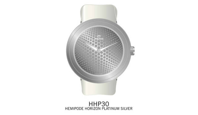 <b>lKEPOD｜アイクポッド</b>　ヘミポッド・ホライゾン　　自動巻き　プラチナケース　ラバーベルト