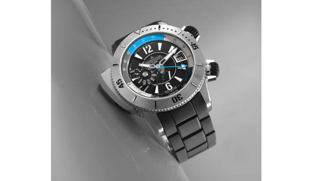  マスター・コンプレッサー・ダイビング・プロ・ジオグラフィーク　自動巻き　チタンケース　ラバーベルト