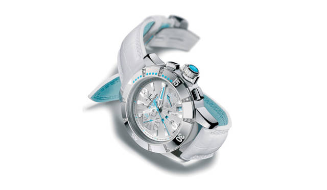  マスター・コンプレッサー・ダイビング・クロノグラフ・レディ　自動巻き　SSケース　クロコダイルベルト