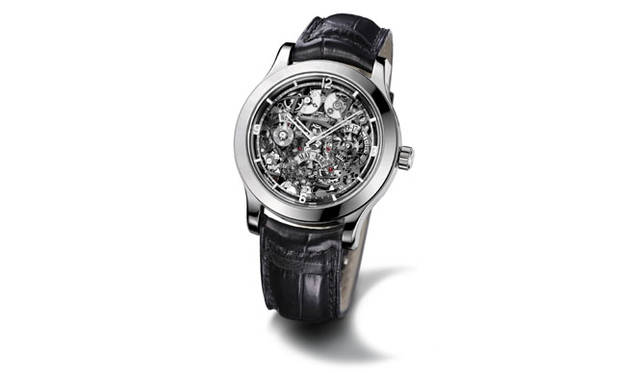  マスター・エイトデイズ・パーペチュアル・スケルトン 限定シリーズ　手巻き  プラチナケース　クロコダイルベルト