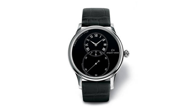 <b>JAQUET DROZ｜ジャケ ドロー</b>　グラン・セコンド セラミック　ブラックエナメル　　自動巻き　18KWGケース　クロコダイルベルト