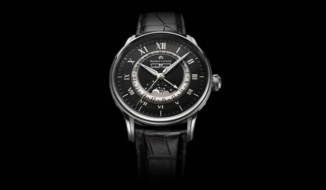 　マスターピース・ムーンフェイズ　　手巻き　SSケース　クロコダイルベルト