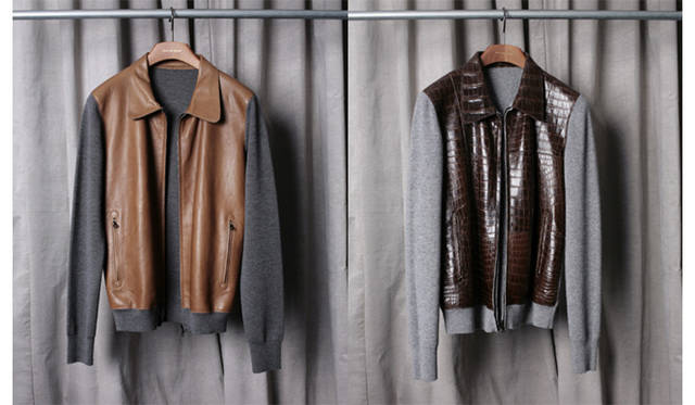 左／レザーブルゾン￥168,000、右／レザーブルゾン￥514,500（ともにQUAI DE VALMY）
