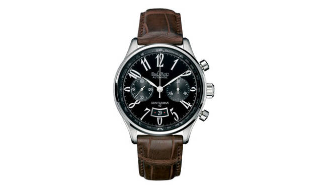 <strong>PaulPicot｜ポール ピコ｜フォトギャラリー</strong>　ジェントルマン クロノデイト　　自動巻き　SSケース　アリゲーターベルト