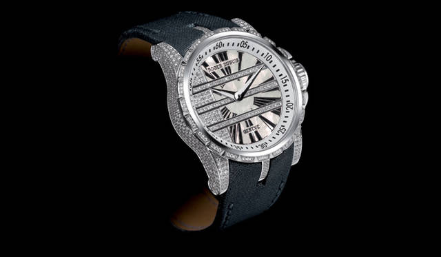   エクスカリバーEX39　　自動巻き　SSケース　サテン仕上げのカーフベルト　ダイヤモンド