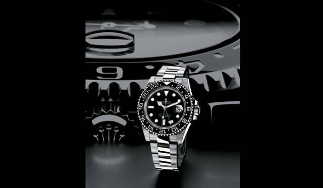 　オイスター パーペチュアル GMTマスターⅡ　　自動巻き　SSケース＆ブレス　ブラックセラミック製24時間回転ベゼル